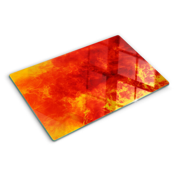 Snijplanken van glas Vuur en vlammen