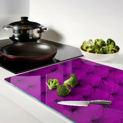 Szklana deska kuchenna Fioletowe pikowanie