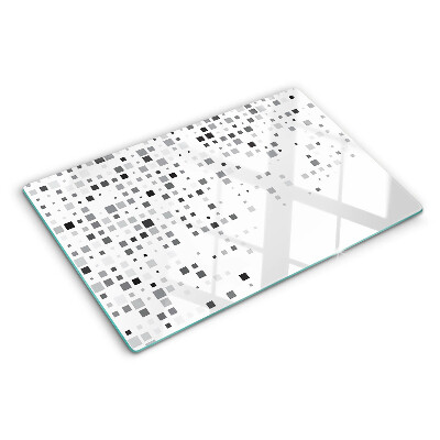 Snijplanken van glas Geometrische patronen in grijstinten