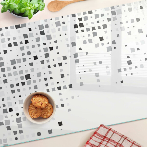 Deska kuchenna szklana Geometryczne wzory w odcieniach szarości
