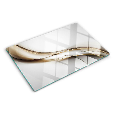 Snijplanken glas Golven in beigetinten