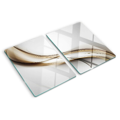 Deska kuchenna szklana Fale w odcieniach beżu