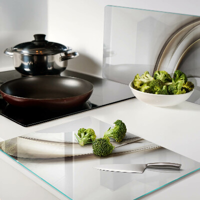 Deska kuchenna szklana Fale w odcieniach beżu