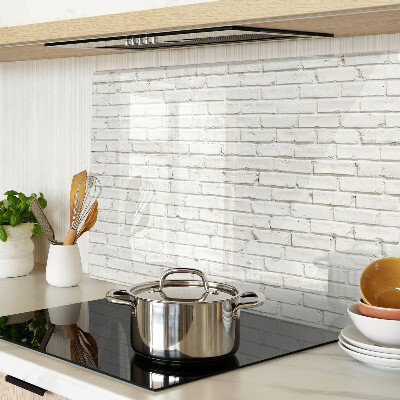 Szklana deska do krojenia Ceglana ściana w kolorze białym