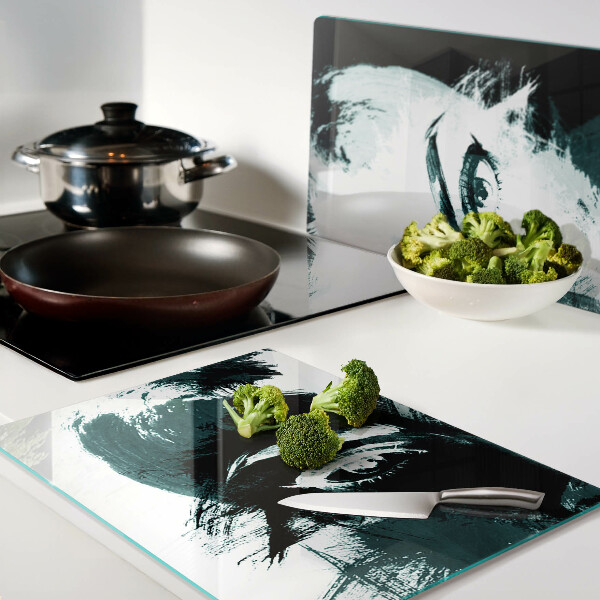 Glazen snijplanken Portret in abstracte stijl