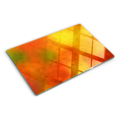 Snijplanken van glas Geometrische vormen in oranje tinten