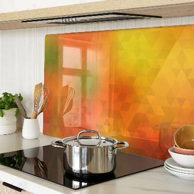 Snijplanken van glas Geometrische vormen in oranje tinten