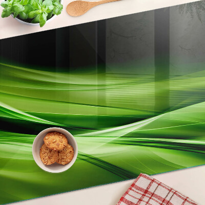 Szklana deska kuchenna Zielone fale abstrakcyjne