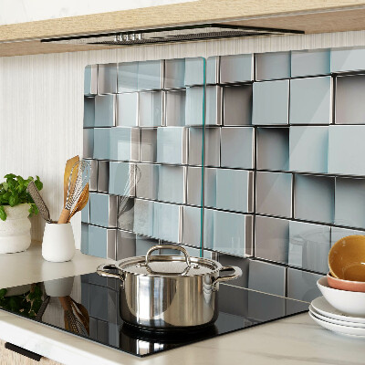 Snijplanken glas Geometrische tegels in blauwe tinten