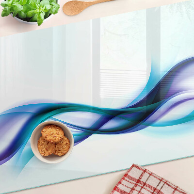 Szklana deska kuchenna Fale w odcieniach niebieskiego i turkusu
