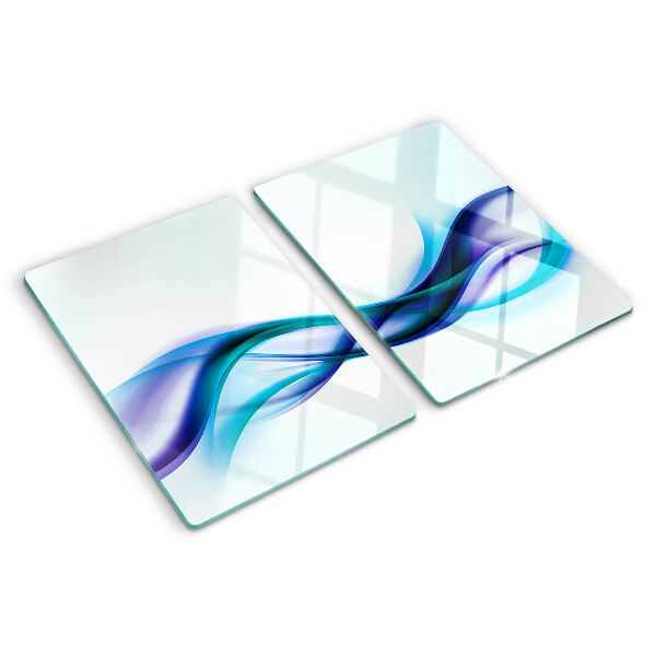Szklana deska kuchenna Fale w odcieniach niebieskiego i turkusu