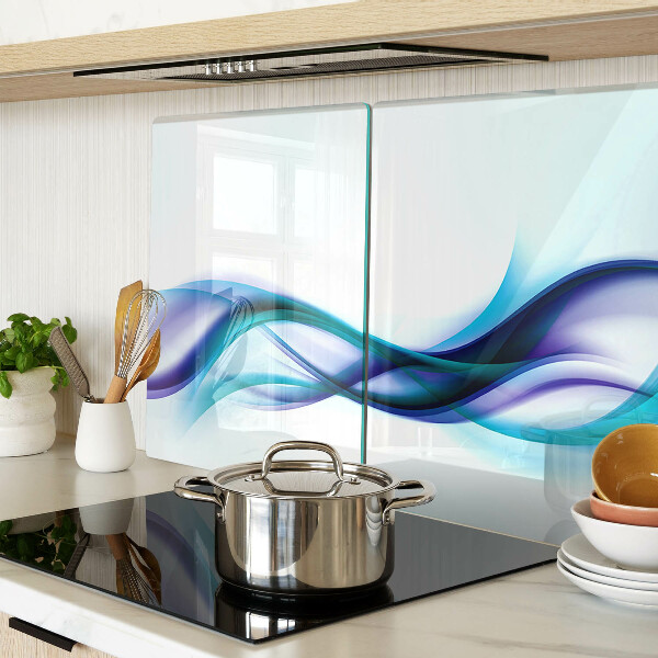 Glazen snijplanken Golven in tinten blauw en turkoois.