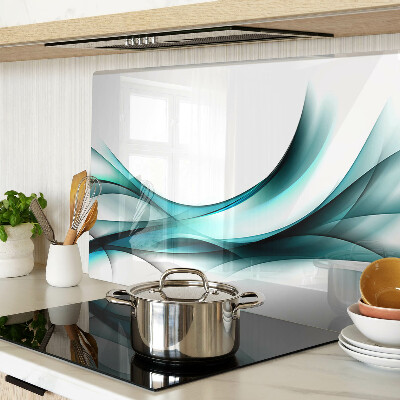 Szklana deska kuchenna Fale w odcieniach niebieskiego