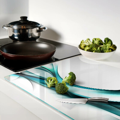 Snijplanken van glas Golven in verschillende tinten blauw