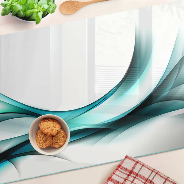 Szklana deska kuchenna Fale w odcieniach niebieskiego