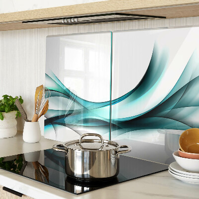 Szklana deska kuchenna Fale w odcieniach niebieskiego
