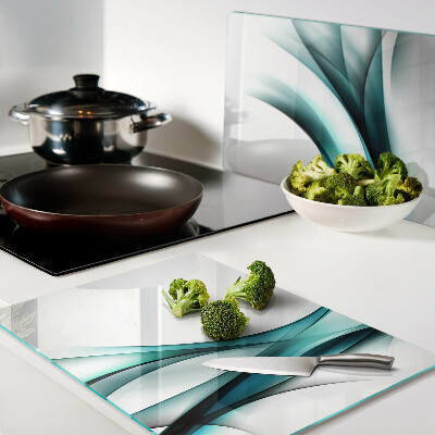 Snijplanken van glas Golven in verschillende tinten blauw