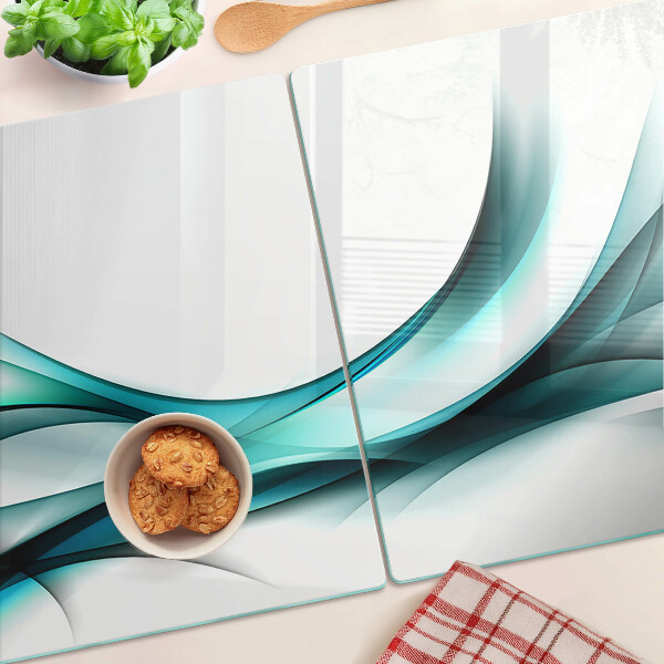 Szklana deska kuchenna Fale w odcieniach niebieskiego