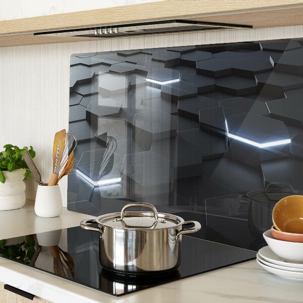 Deska kuchenna szklana Hexagonalny wzór z efektem 3D