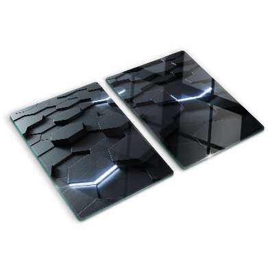 Glazen snijplanken Hexagonaal patroon met een 3D-effect