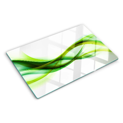 Snijplanken van glas Golven in verschillende tinten groen