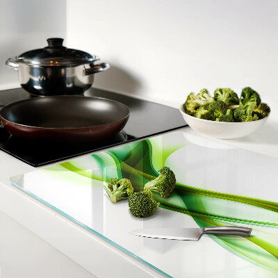 Deska kuchenna szklana Fale w odcieniach zieleni