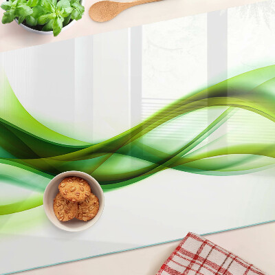 Deska kuchenna szklana Fale w odcieniach zieleni