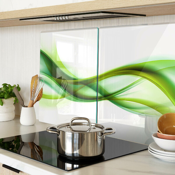 Deska kuchenna szklana Fale w odcieniach zieleni