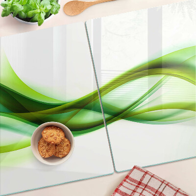 Deska kuchenna szklana Fale w odcieniach zieleni