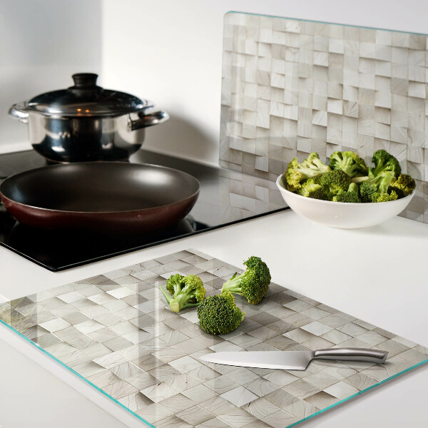 Deska kuchenna szklana Motyw mozaiki w neutralnych odcieniach