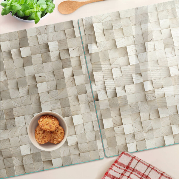 Deska kuchenna szklana Motyw mozaiki w neutralnych odcieniach