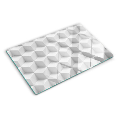 Glazen snijplanken Driedimensionaal zeshoekig patroon