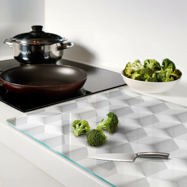 Szklana deska do krojenia Trójwymiarowy wzór heksagonalny