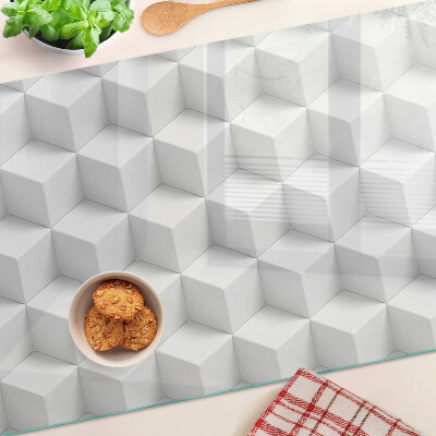 Glazen snijplanken Driedimensionaal zeshoekig patroon