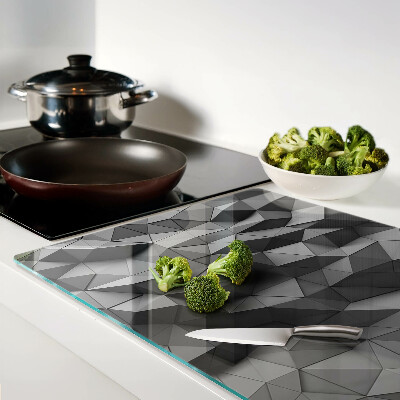 Szklana deska do krojenia Abstrakcyjny wzór geometryczny w odcieniach szarości