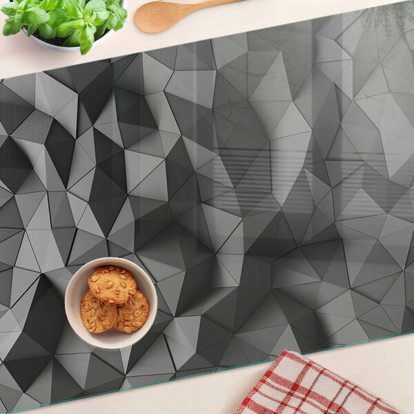 Szklana deska do krojenia Abstrakcyjny wzór geometryczny w odcieniach szarości