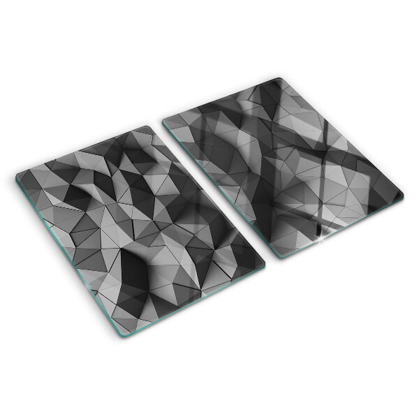 Szklana deska do krojenia Abstrakcyjny wzór geometryczny w odcieniach szarości