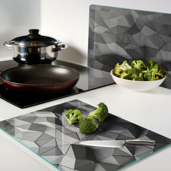 Snijplanken van glas Abstract geometrisch patroon in grijstinten