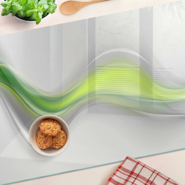 Szklana deska do krojenia Fale w odcieniach zieleni