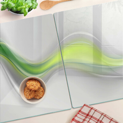 Szklana deska do krojenia Fale w odcieniach zieleni