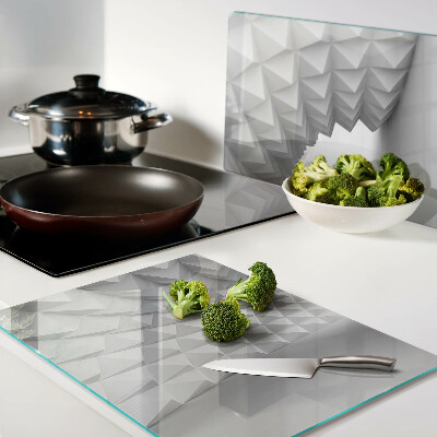 Glazen snijplanken 3D geometrisch patroon