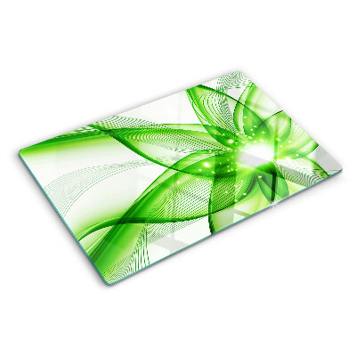 Snijplanken van glas Groene abstracte golven