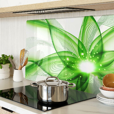 Snijplanken van glas Groene abstracte golven