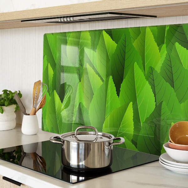 Glazen snijplanken Bladeren in verschillende tinten groen