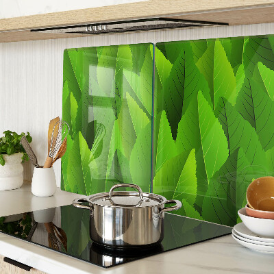 Szklana deska do krojenia Liście w odcieniach zieleni