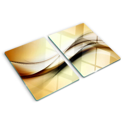 Szklana deska kuchenna Abstrakcyjne fale w odcieniach beżu