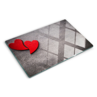 Szklana deska kuchenna Serce na tle okna