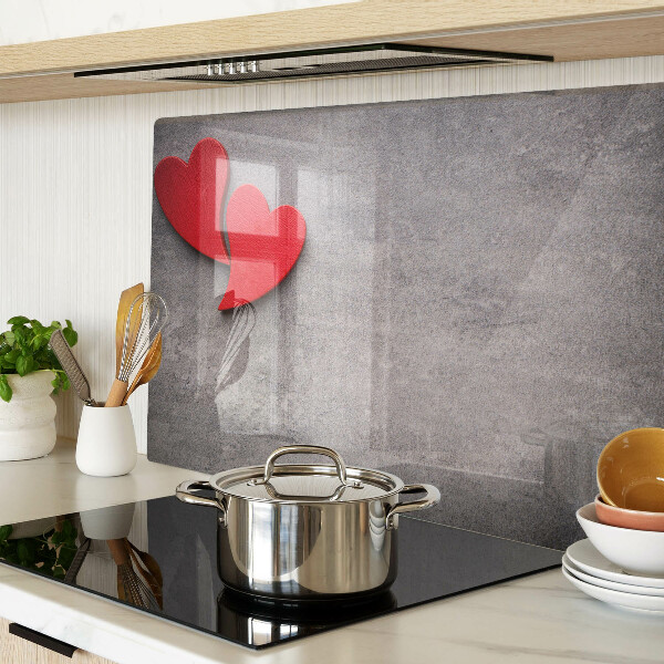 Szklana deska kuchenna Serce na tle okna