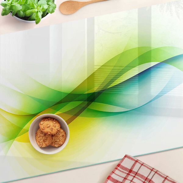 Szklana deska do krojenia Abstrakcyjne fale kolorów