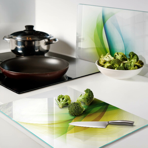 Glazen snijplanken Abstracte kleurgolven